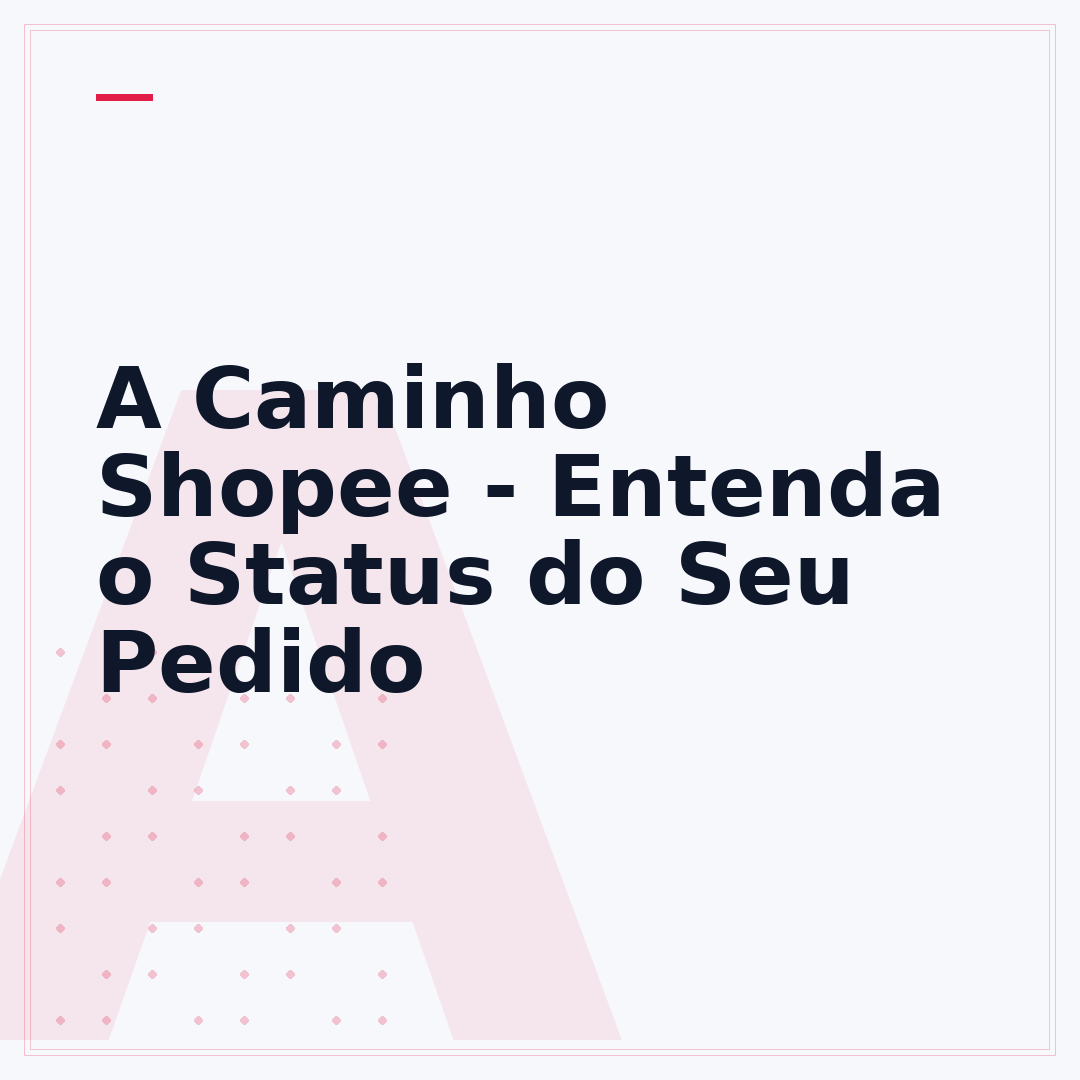 A Caminho Shopee - Entenda o Status do Seu Pedido