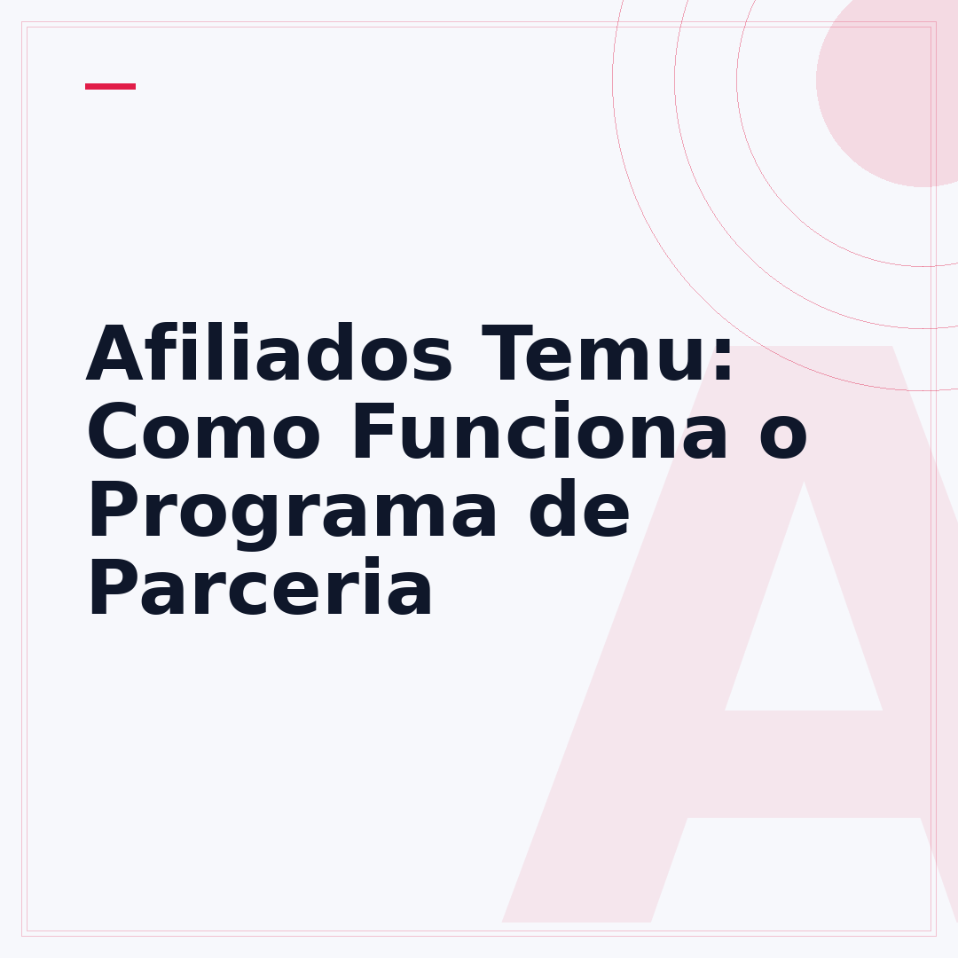 Afiliados Temu: Como Funciona o Programa de Parceria