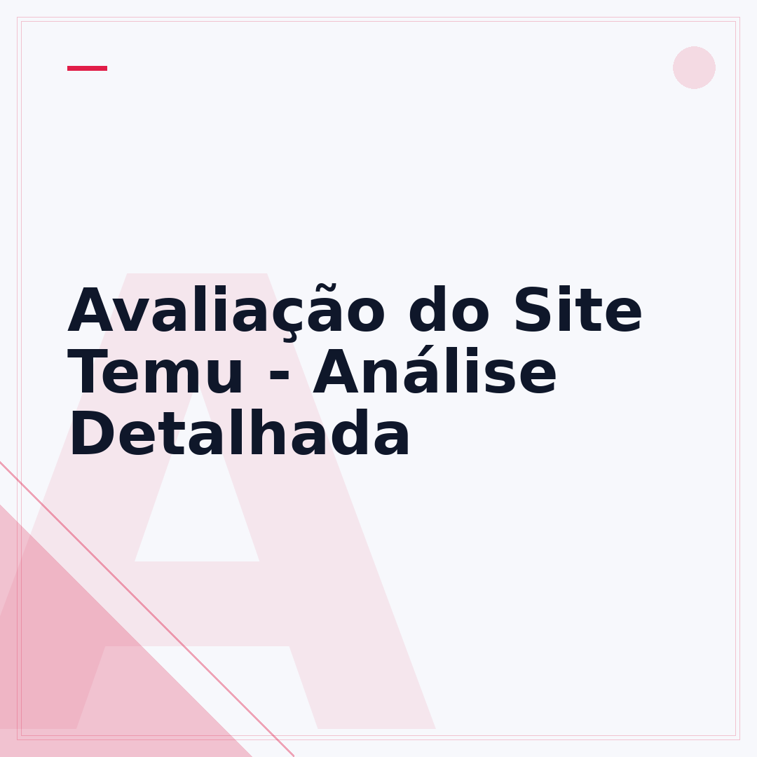 Avaliação do Site Temu - Análise Detalhada