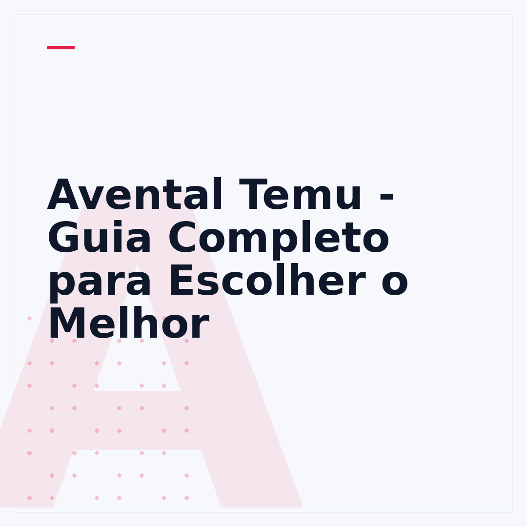 Avental Temu - Guia Completo para Escolher o Melhor