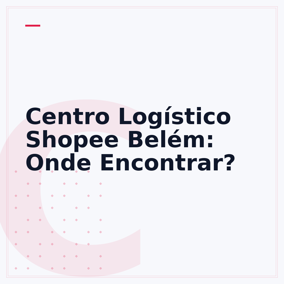 Centro Logístico Shopee Belém: Onde Encontrar?