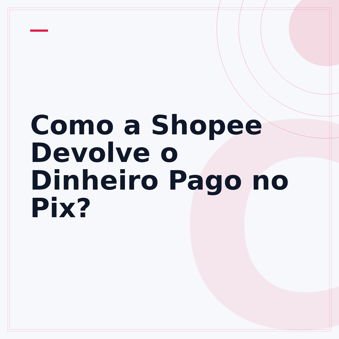 Como a Shopee Devolve o Dinheiro Pago no Pix?