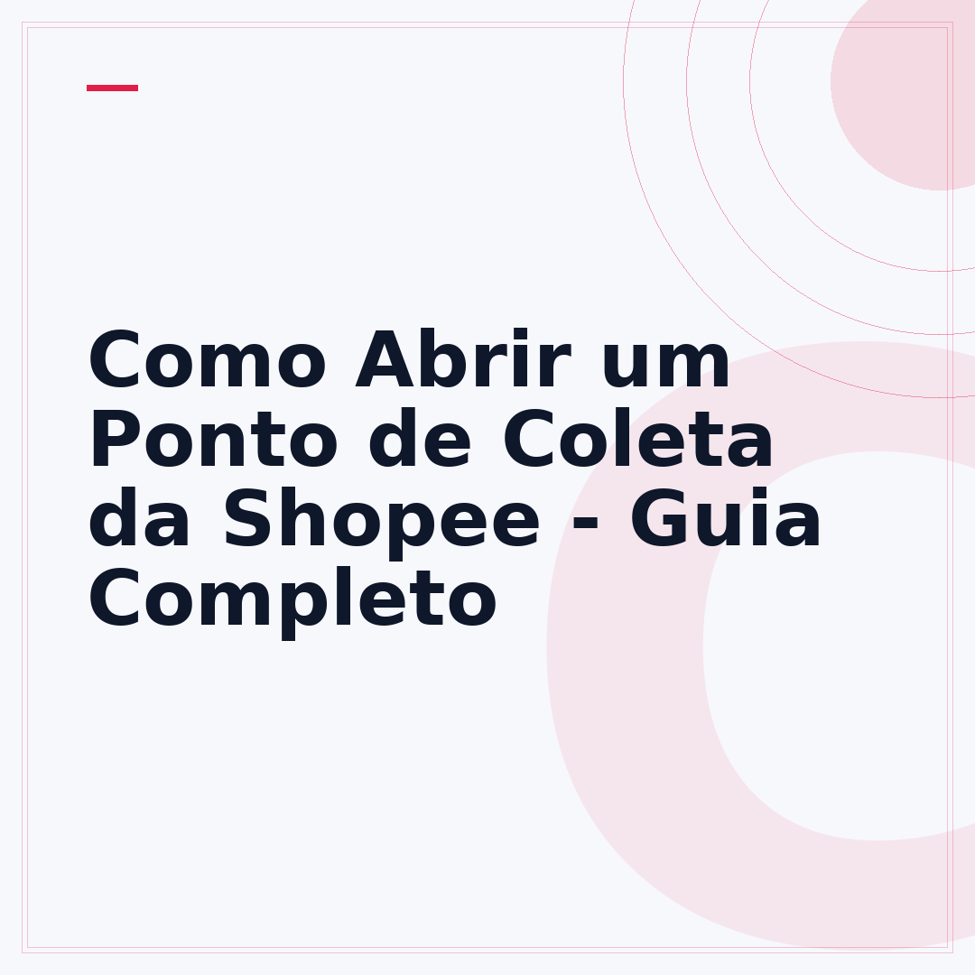 Como Abrir um Ponto de Coleta da Shopee - Guia Completo