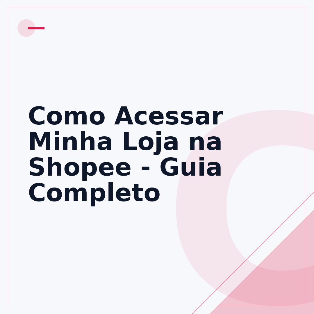 Como Acessar Minha Loja na Shopee - Guia Completo