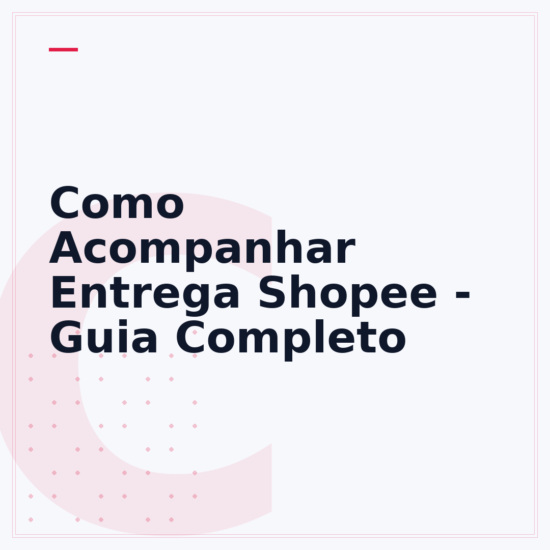 Como Acompanhar Entrega Shopee - Guia Completo