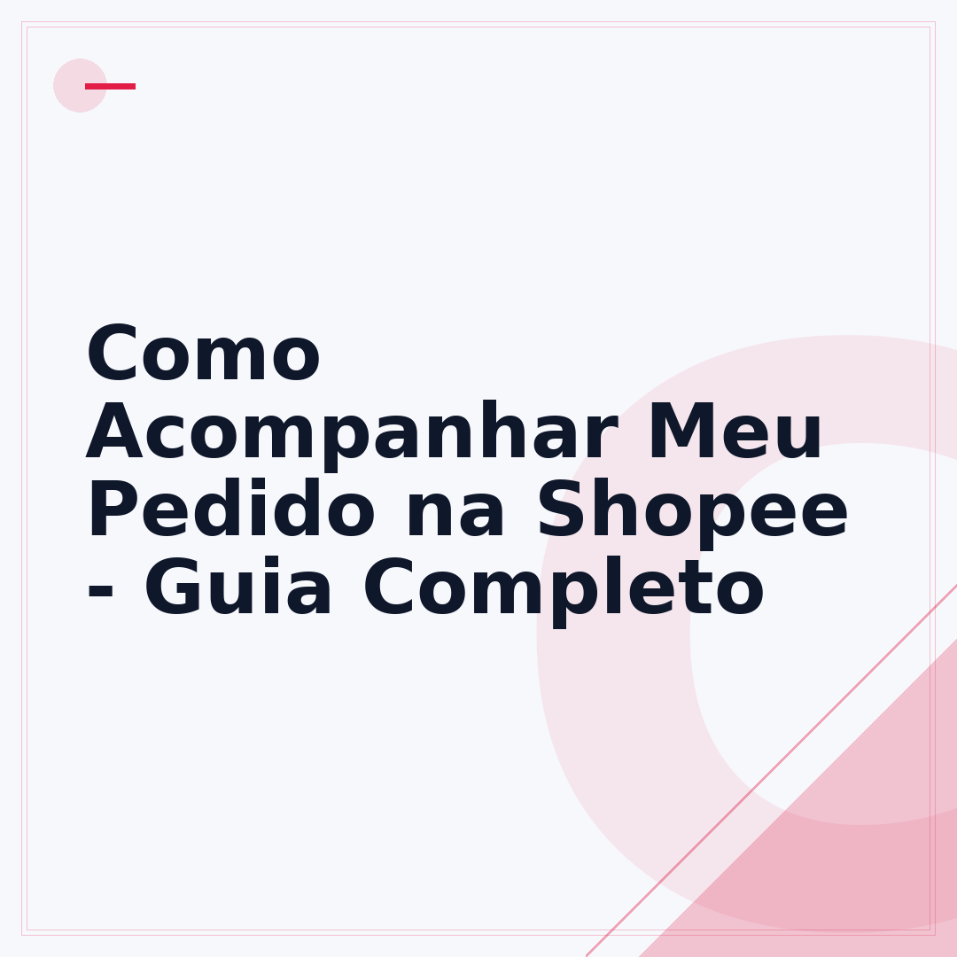 Como Acompanhar Meu Pedido na Shopee - Guia Completo