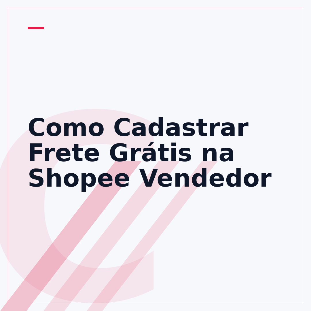 Como Cadastrar Frete Grátis na Shopee Vendedor