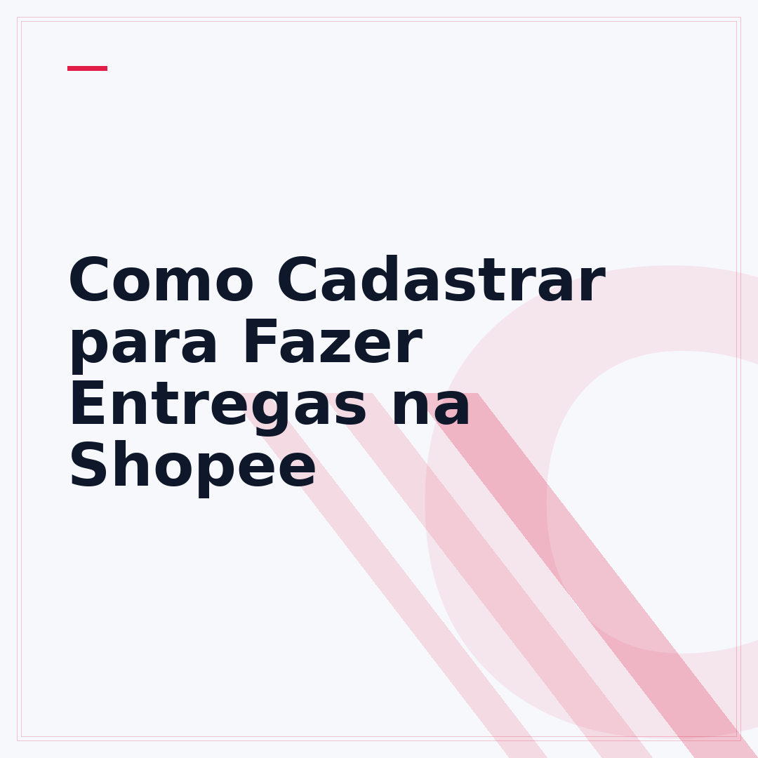 Como Cadastrar para Fazer Entregas na Shopee