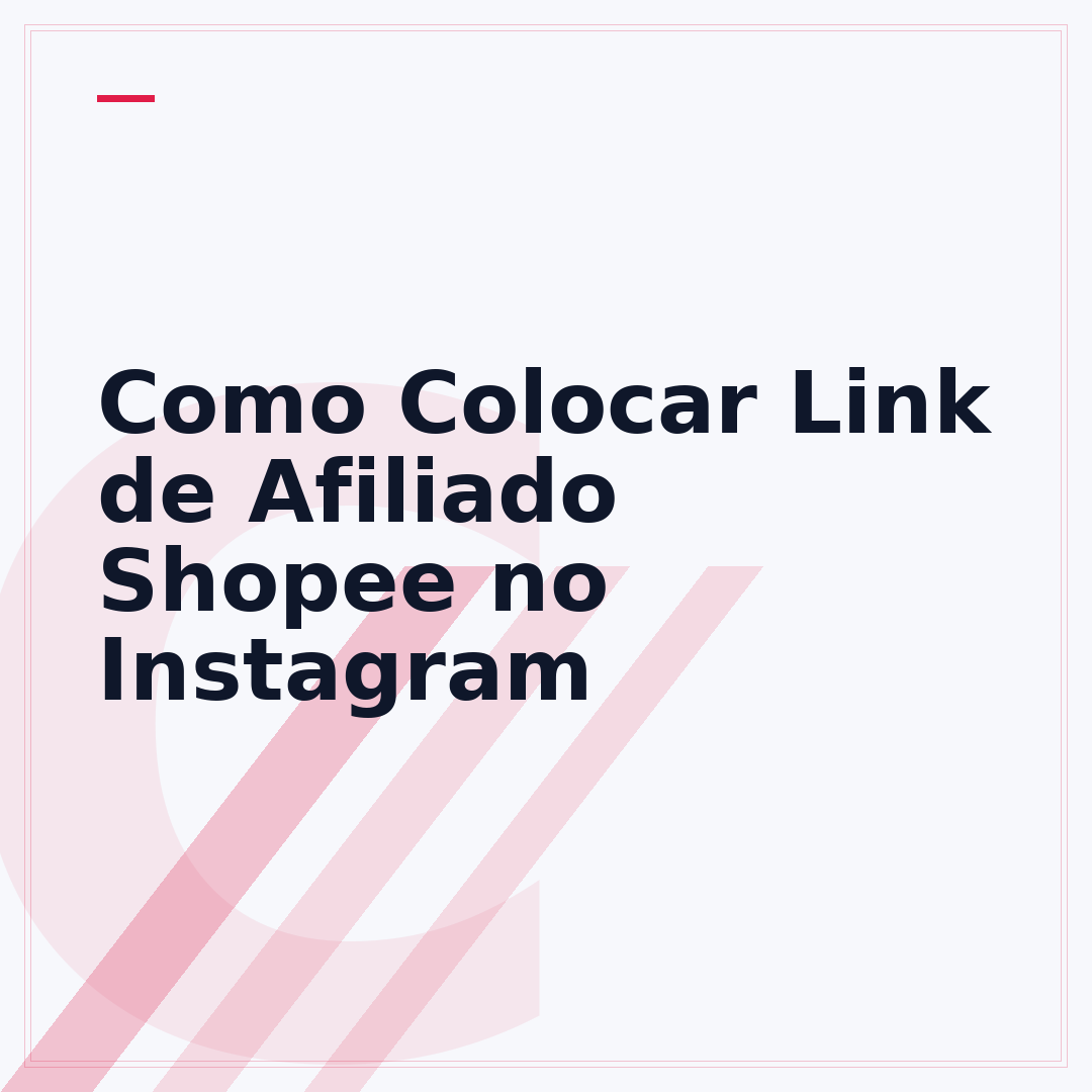 Como Colocar Link de Afiliado Shopee no Instagram