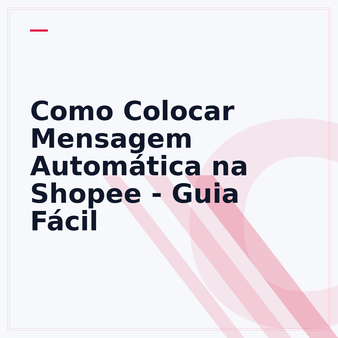 Como Colocar Mensagem Automática na Shopee - Guia Fácil
