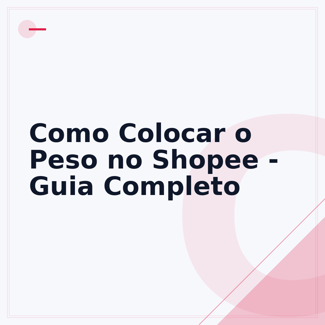 Como Colocar o Peso no Shopee - Guia Completo