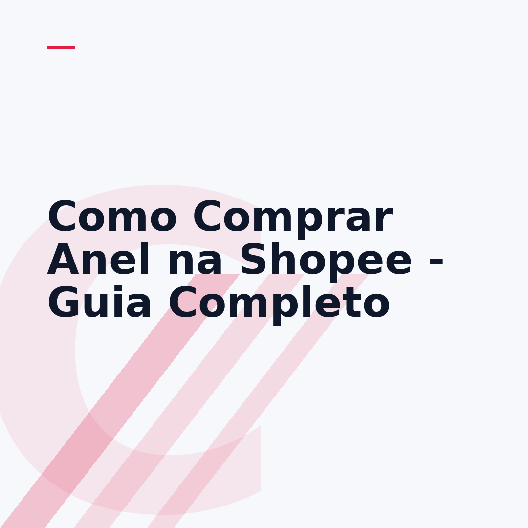 Como Comprar Anel na Shopee - Guia Completo