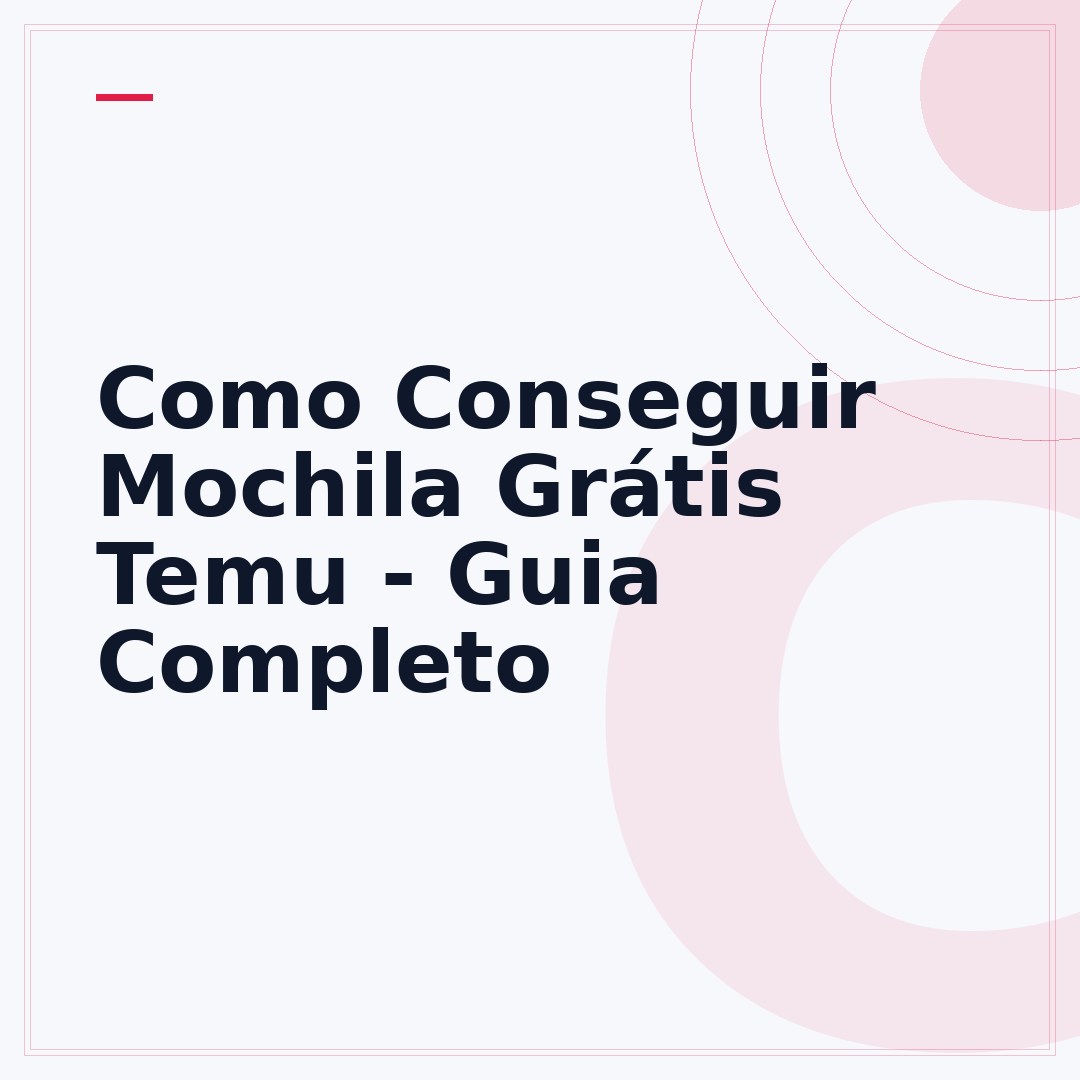 Como Conseguir Mochila Grátis Temu - Guia Completo