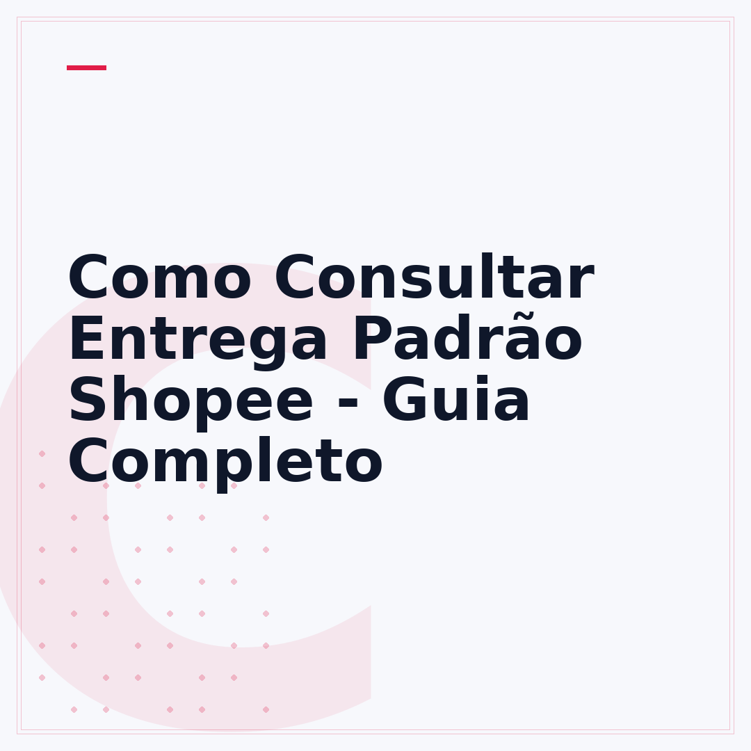 Como Consultar Entrega Padrão Shopee - Guia Completo