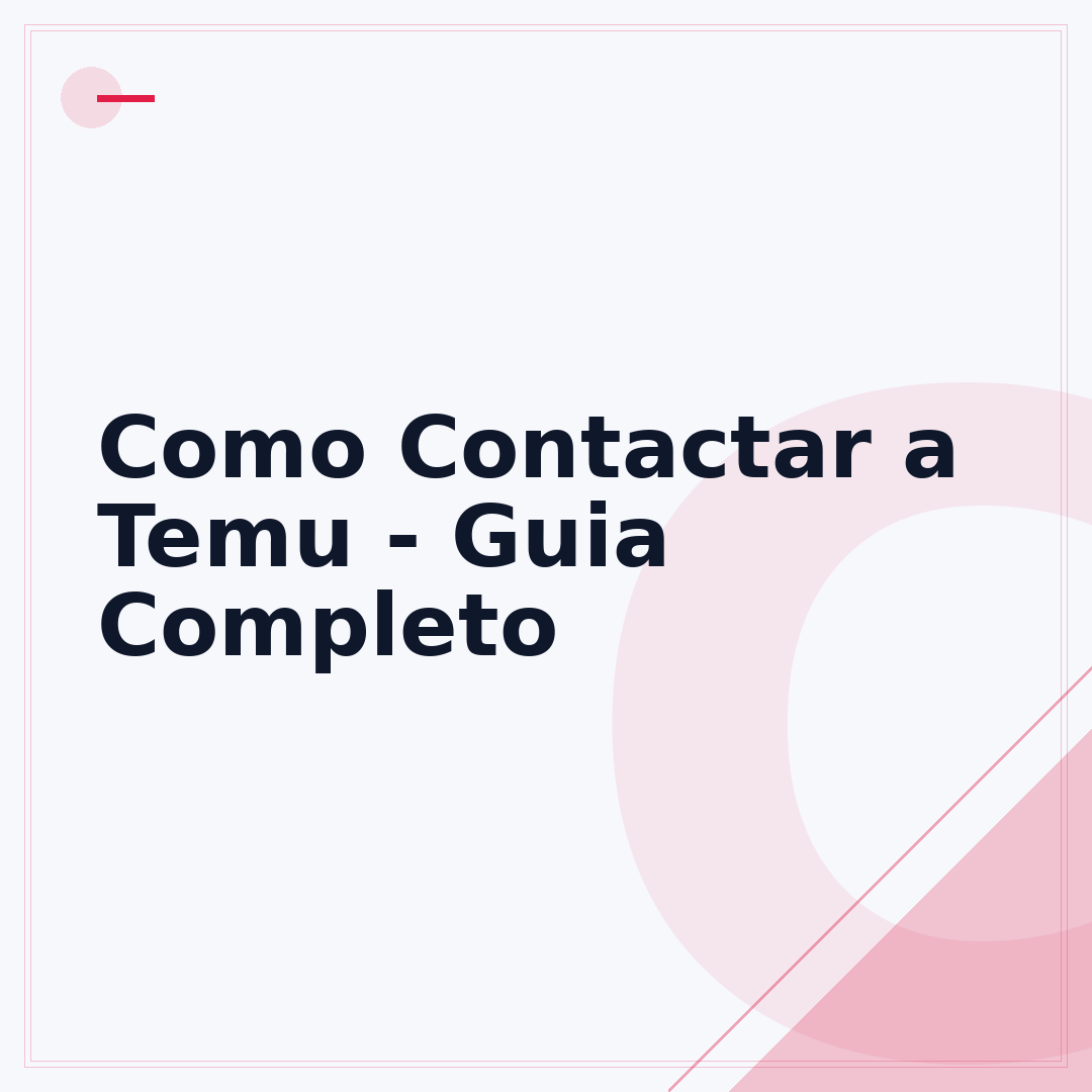 Como Contactar a Temu - Guia Completo