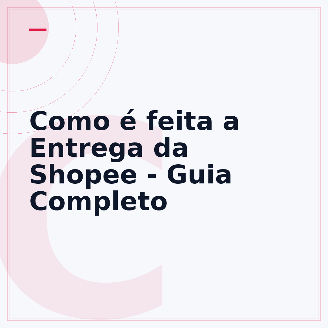 Como é feita a Entrega da Shopee - Guia Completo