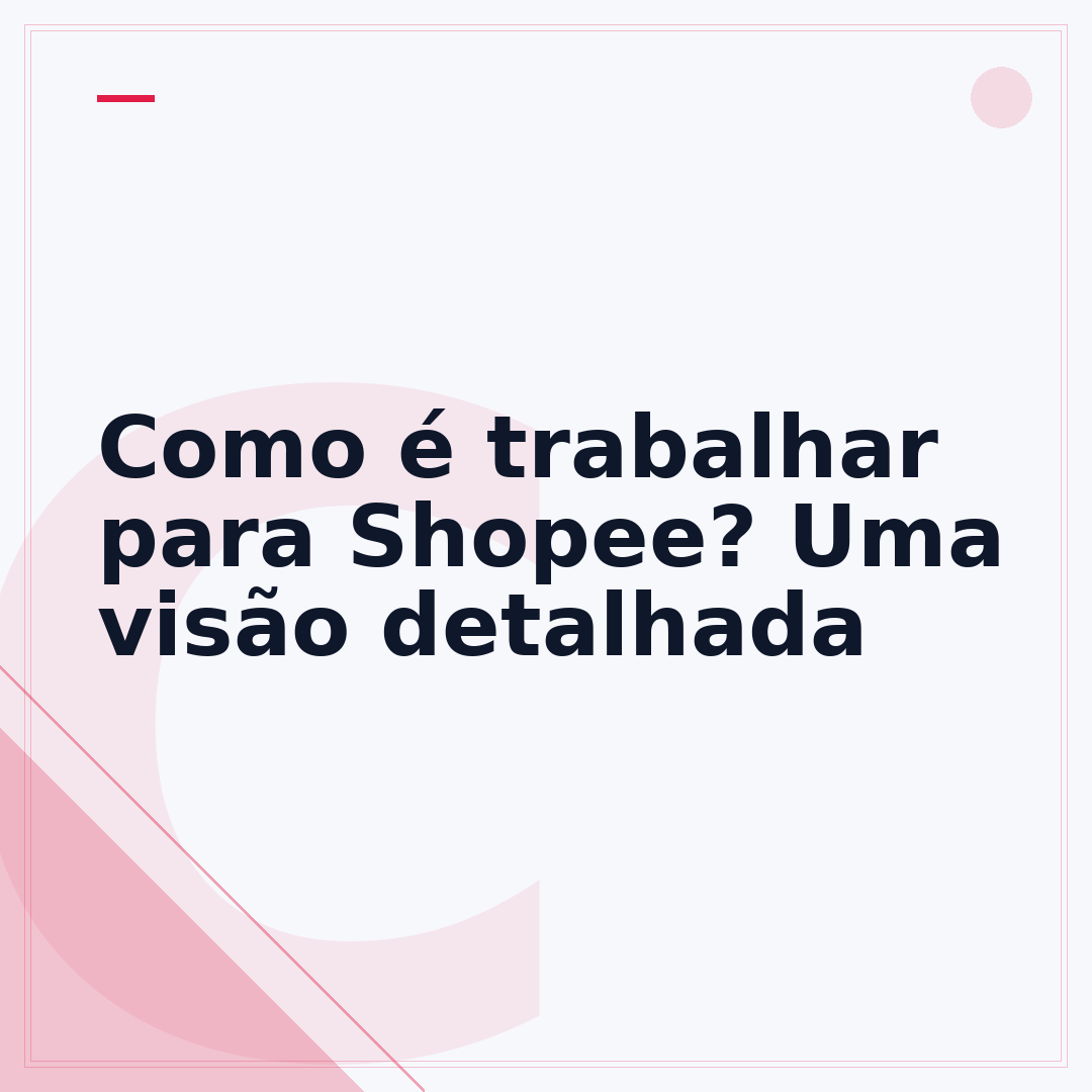 Como é trabalhar para Shopee? Uma visão detalhada