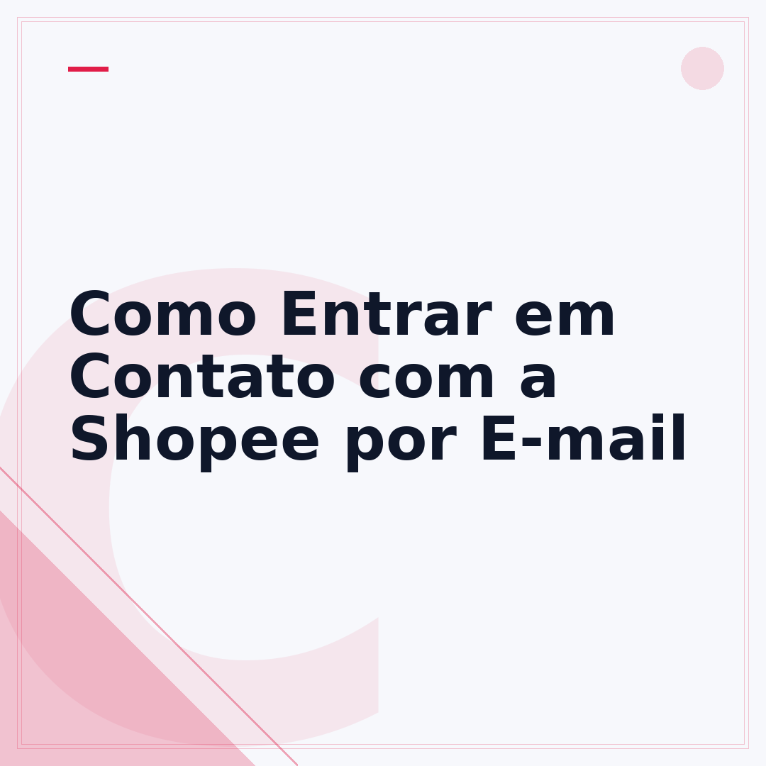 Como Entrar em Contato com a Shopee por E-mail