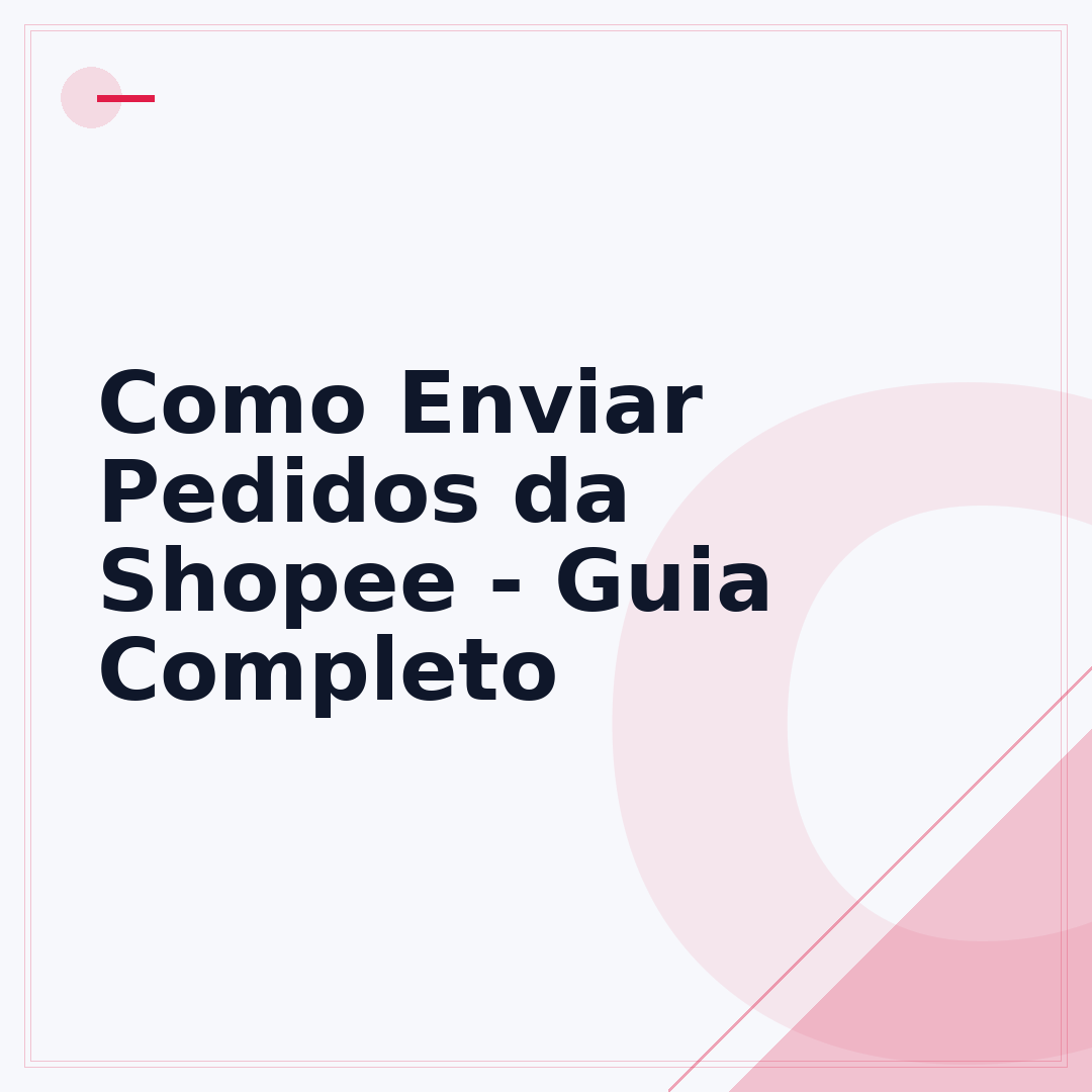 Como Enviar Pedidos da Shopee - Guia Completo