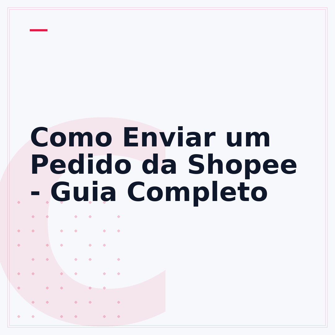 Como Enviar um Pedido da Shopee - Guia Completo
