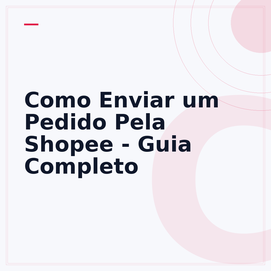 Como Enviar um Pedido Pela Shopee - Guia Completo