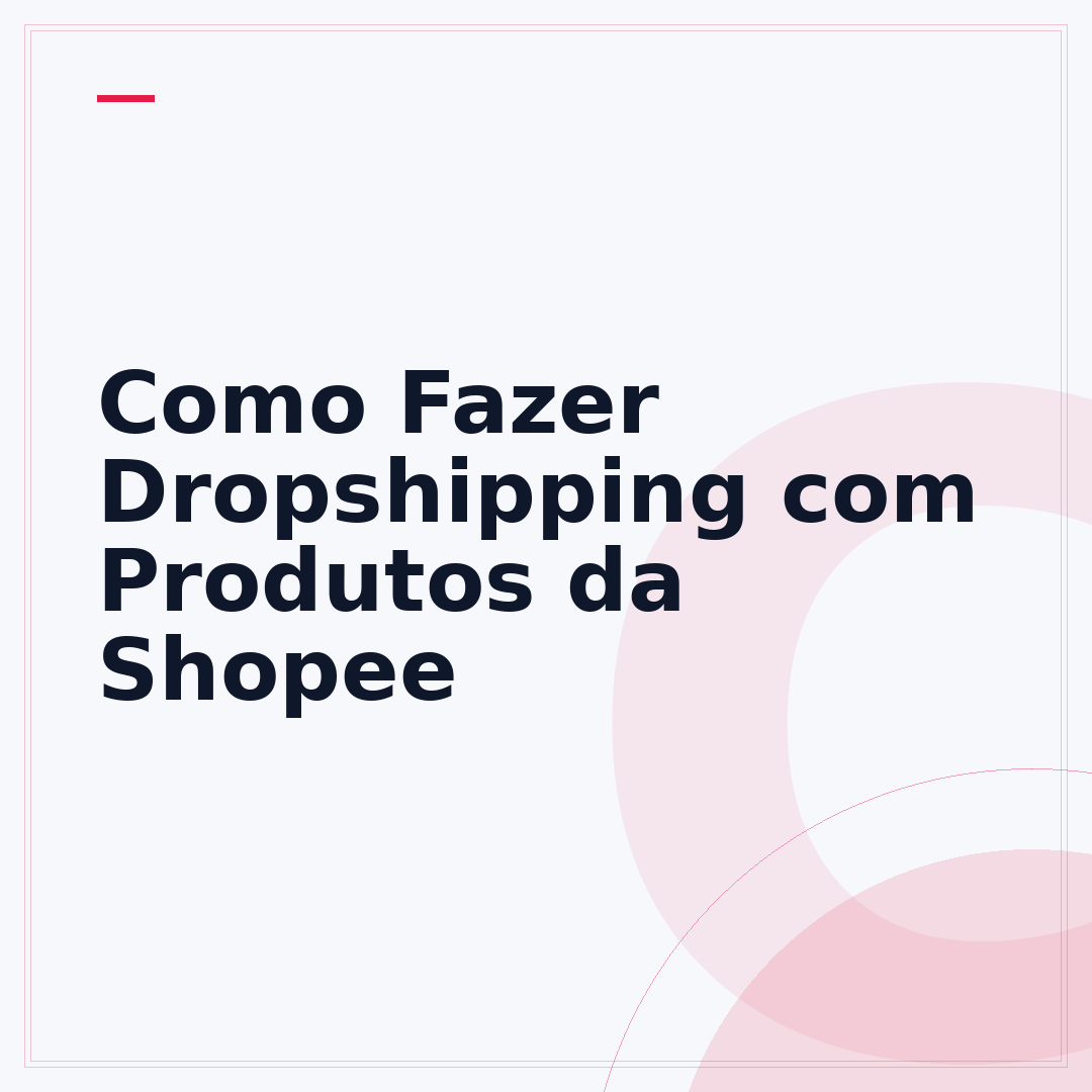 Como Fazer Dropshipping com Produtos da Shopee
