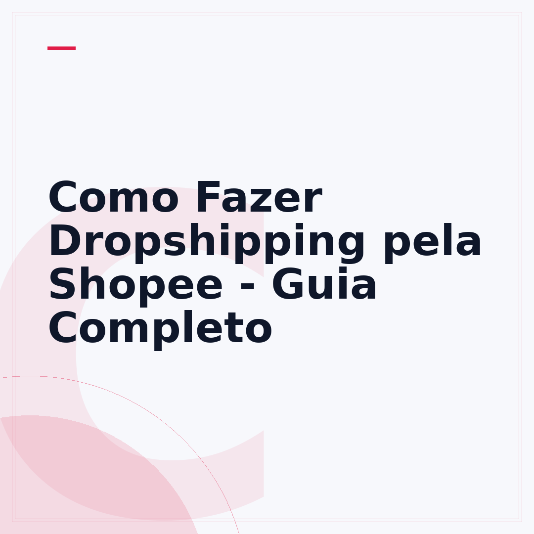 Como Fazer Dropshipping pela Shopee - Guia Completo