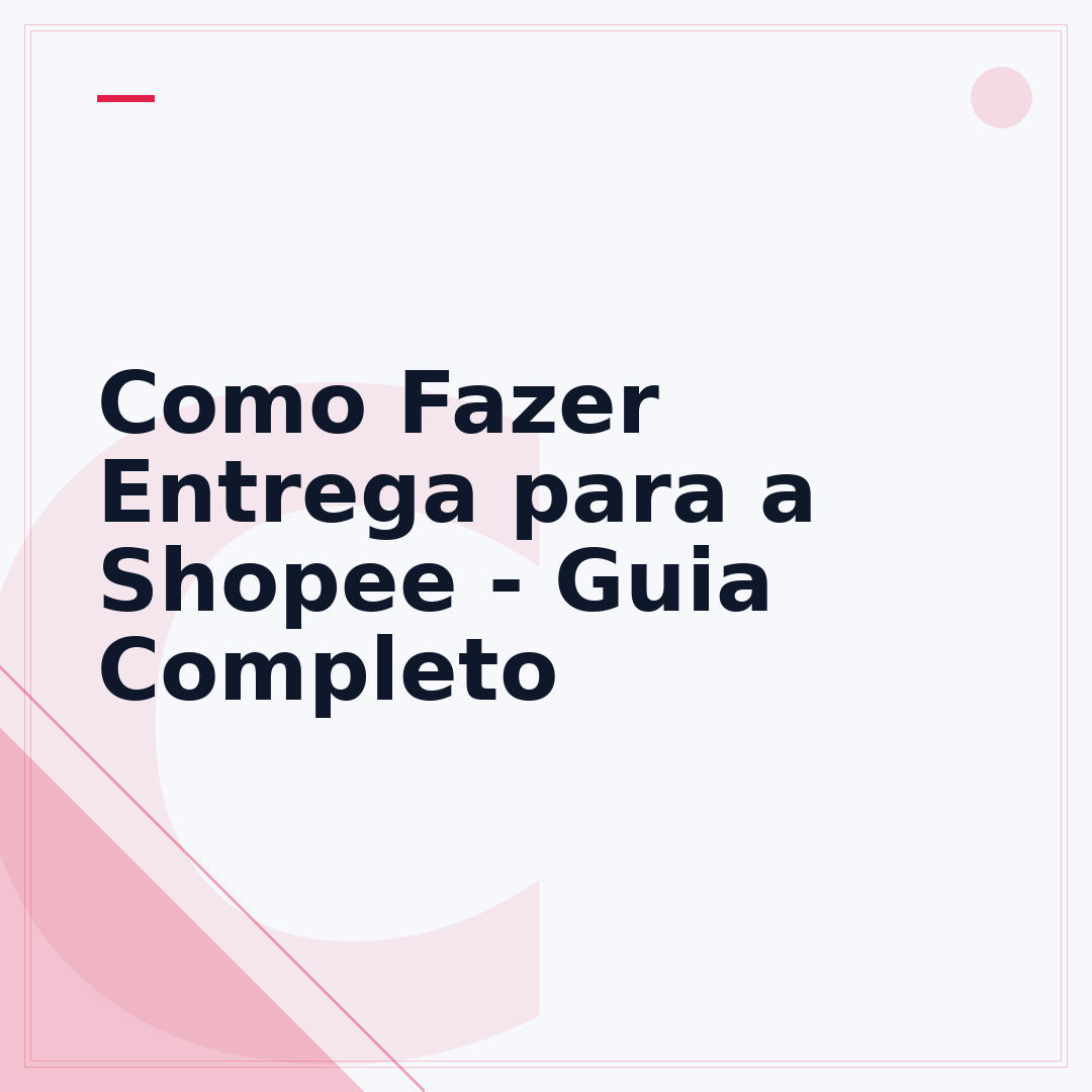 Como Fazer Entrega para a Shopee - Guia Completo
