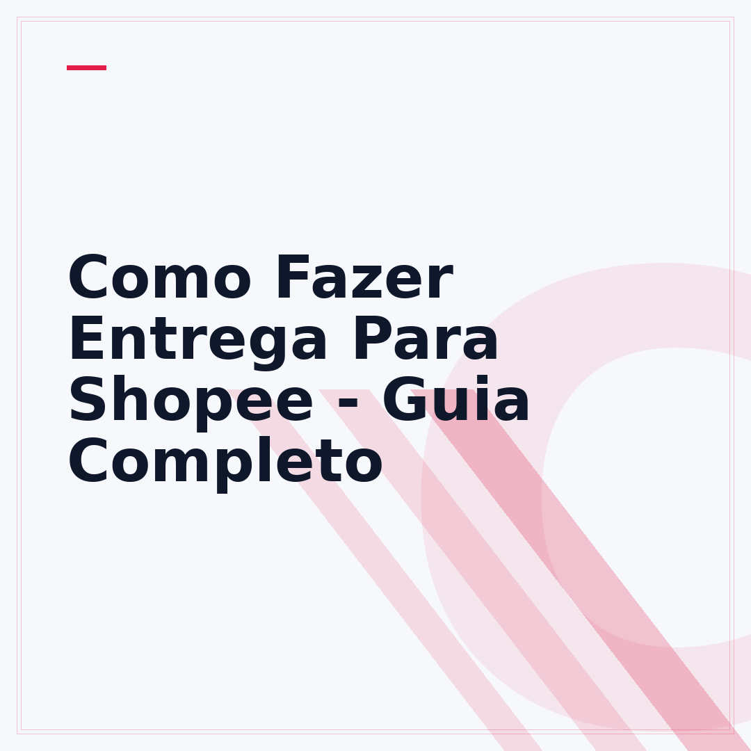 Como Fazer Entrega Para Shopee - Guia Completo