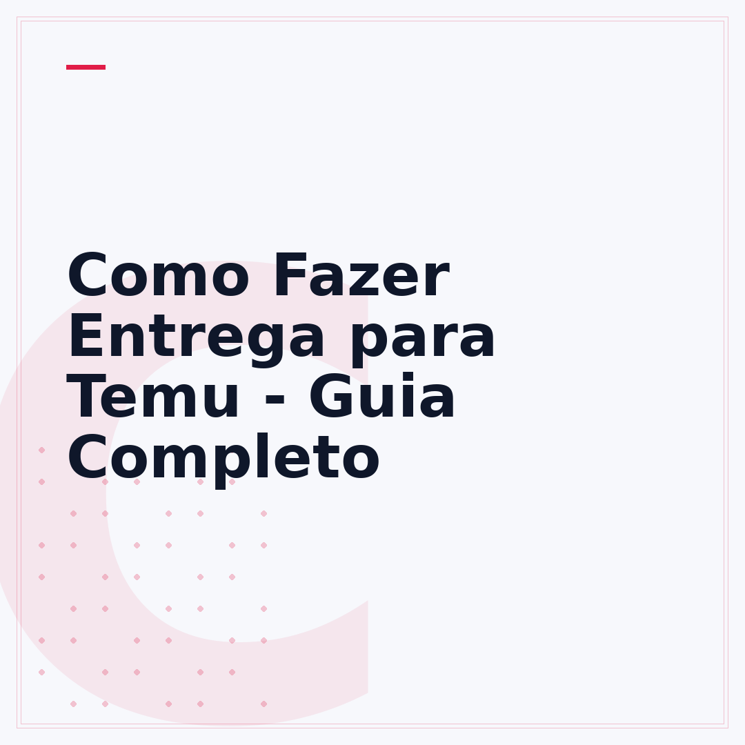 Como Fazer Entrega para Temu - Guia Completo