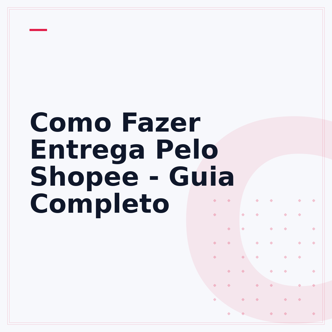 Como Fazer Entrega Pelo Shopee - Guia Completo