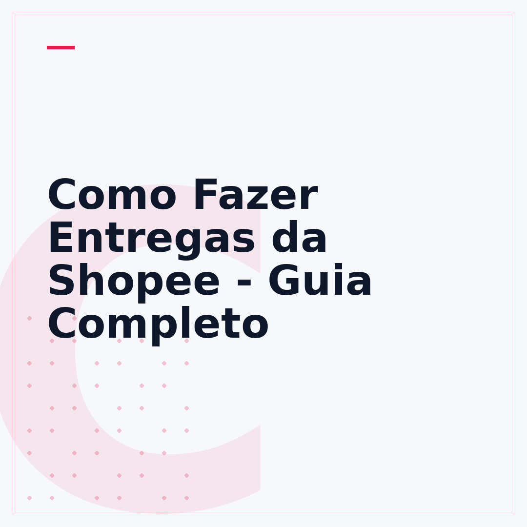 Como Fazer Entregas da Shopee - Guia Completo