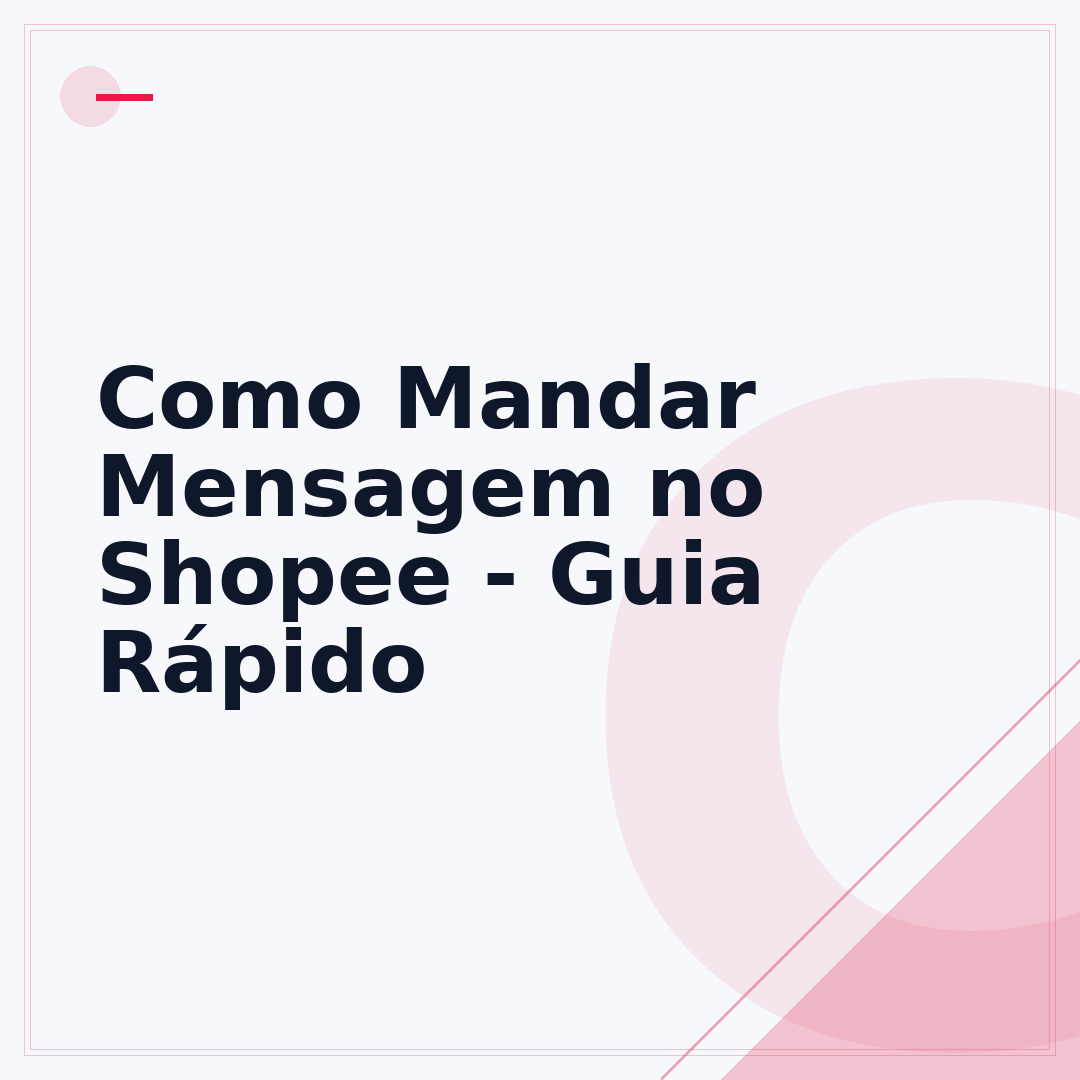Como Mandar Mensagem no Shopee - Guia Rápido