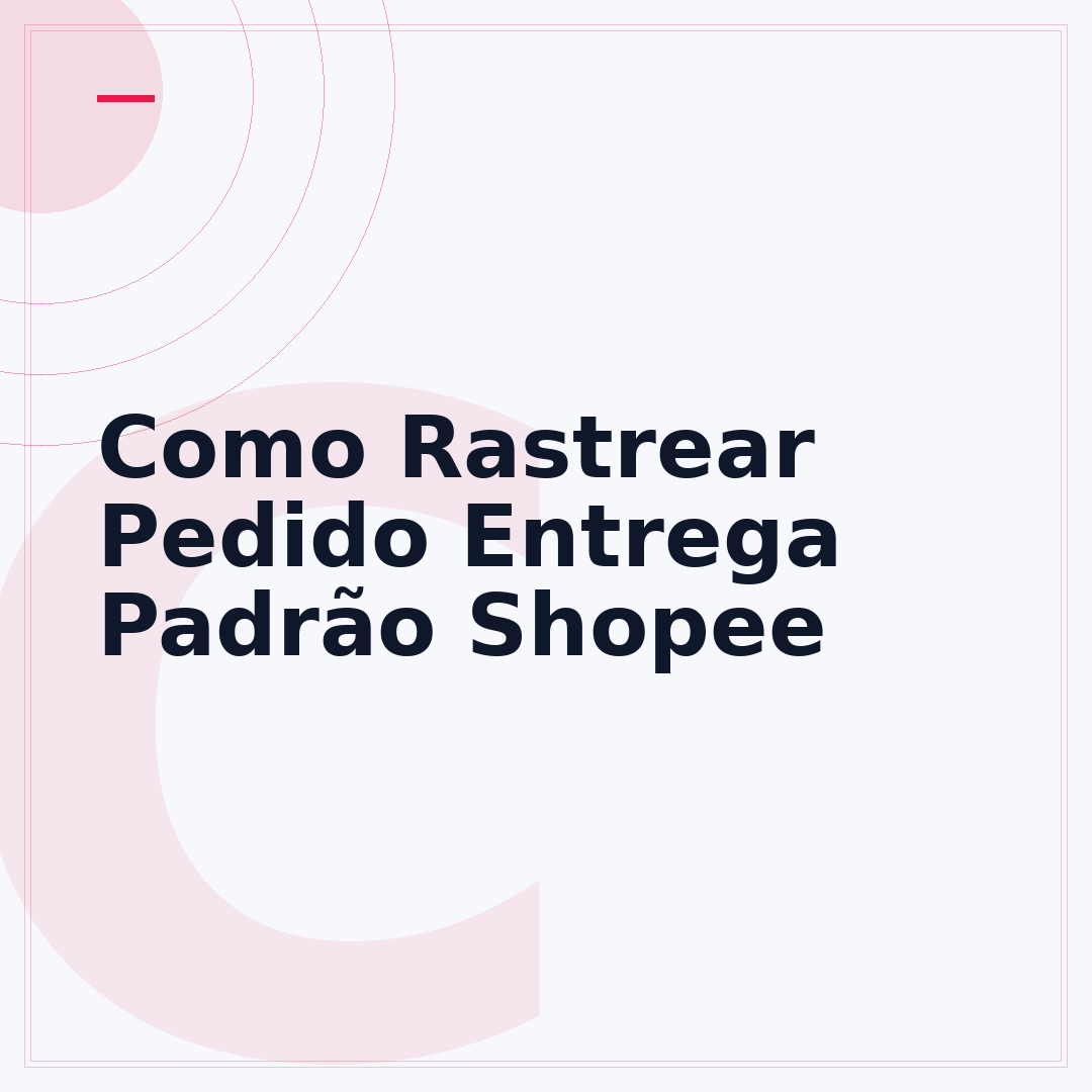 Como Rastrear Pedido Entrega Padrão Shopee