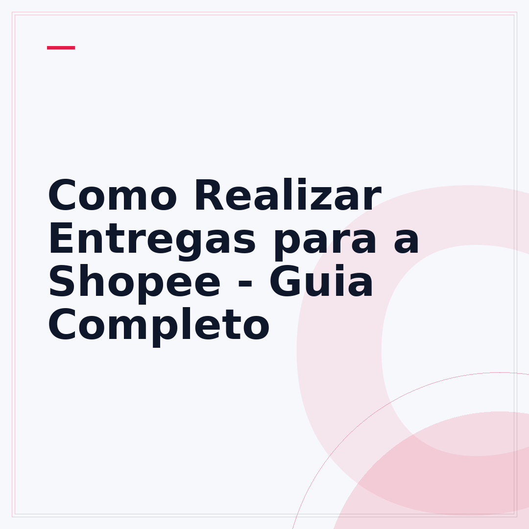 Como Realizar Entregas para a Shopee - Guia Completo