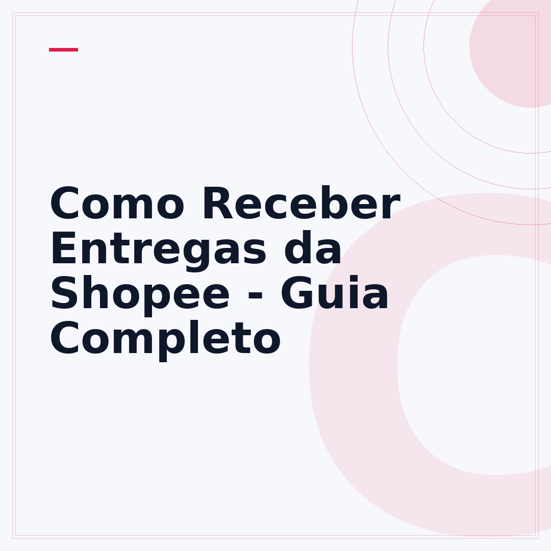 Como Receber Entregas da Shopee - Guia Completo