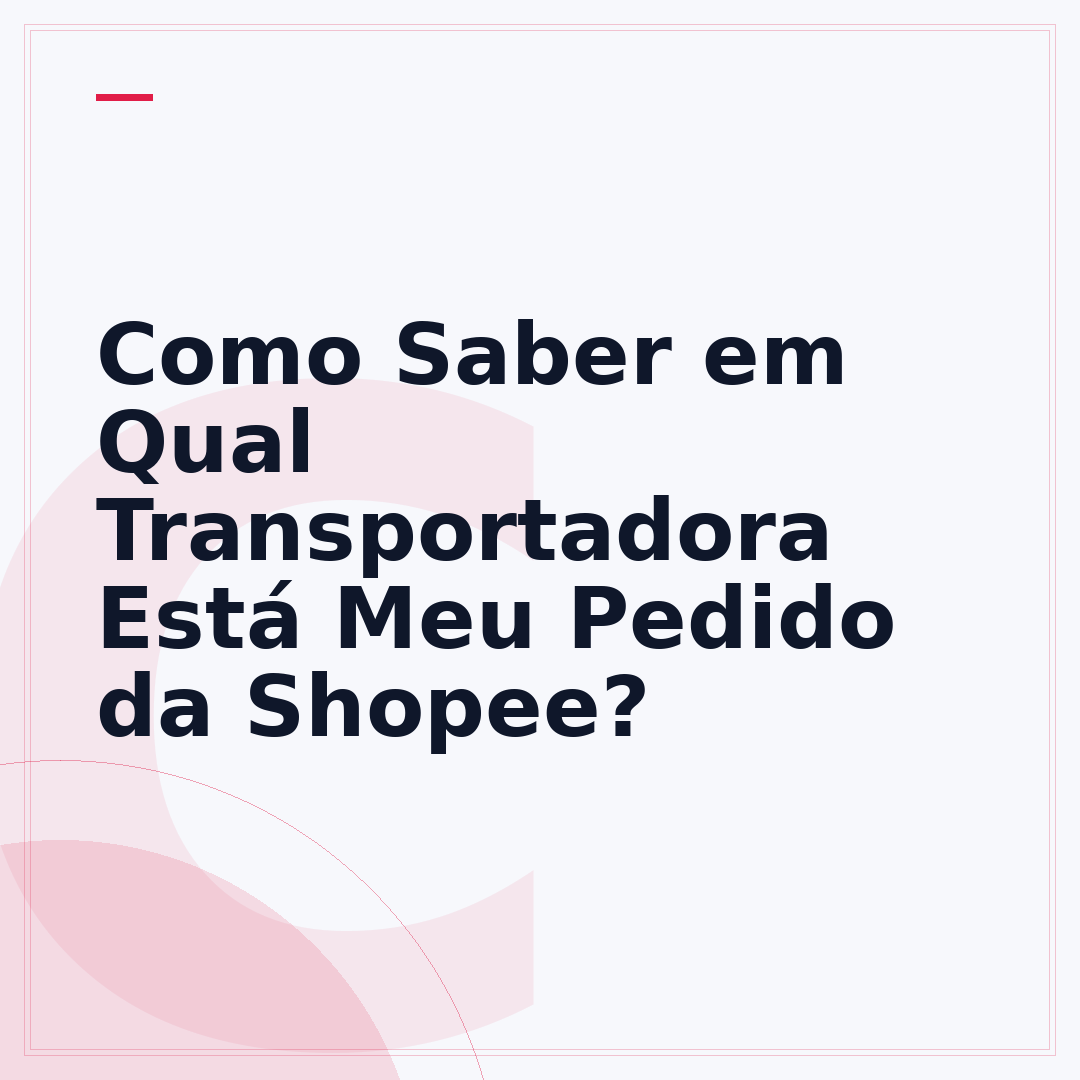 Como Saber em Qual Transportadora Está Meu Pedido da Shopee?