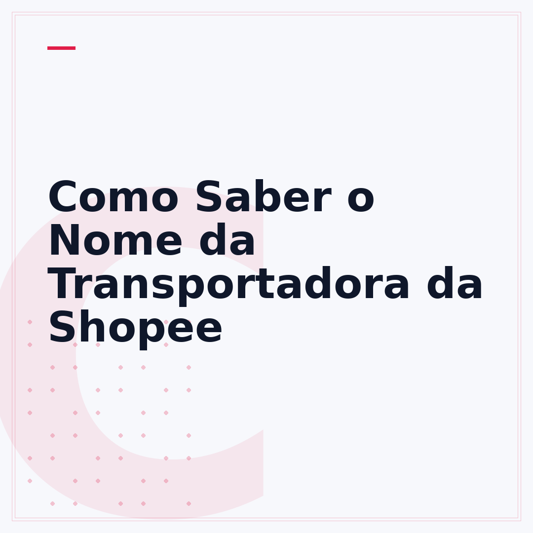 Como Saber o Nome da Transportadora da Shopee