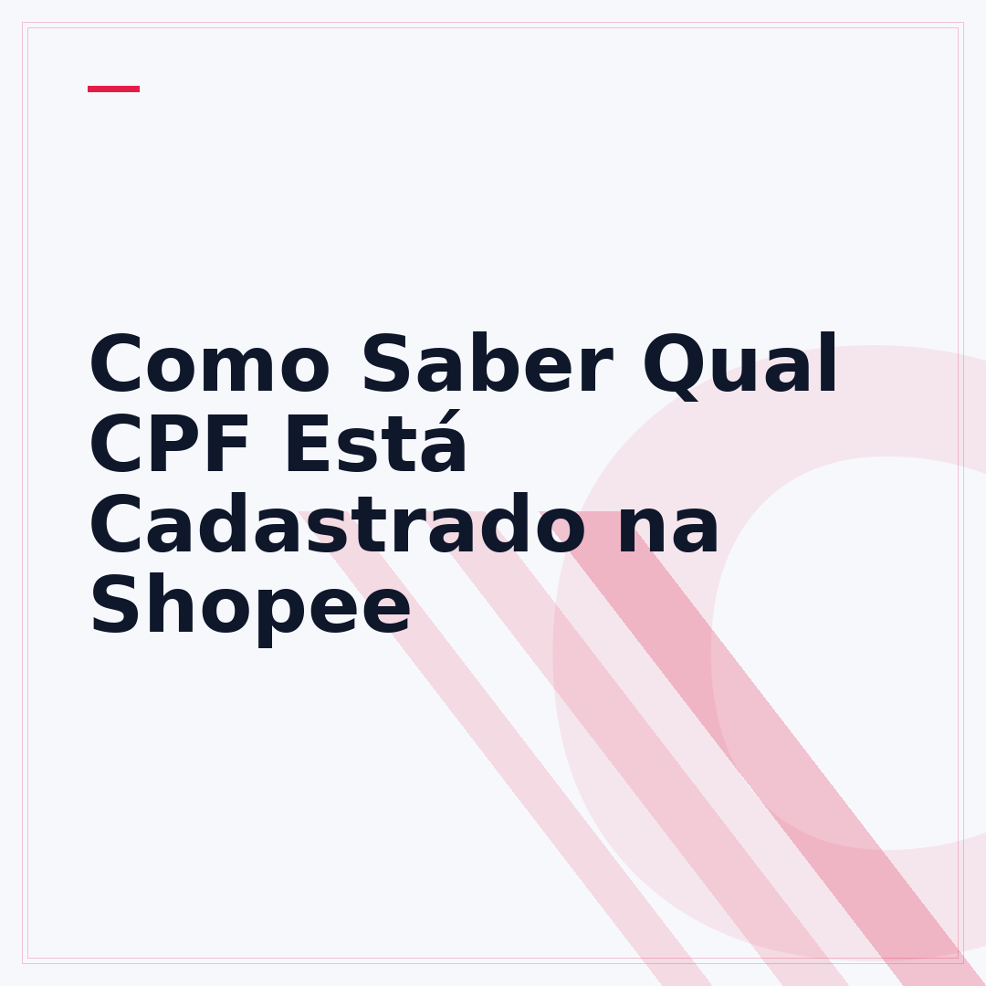 Como Saber Qual CPF Está Cadastrado na Shopee
