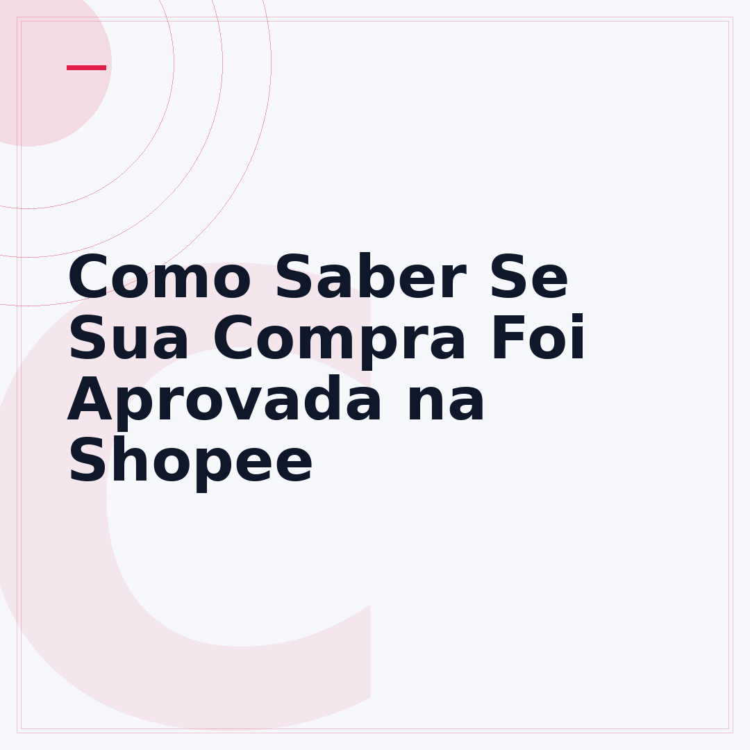 Como Saber Se Sua Compra Foi Aprovada na Shopee