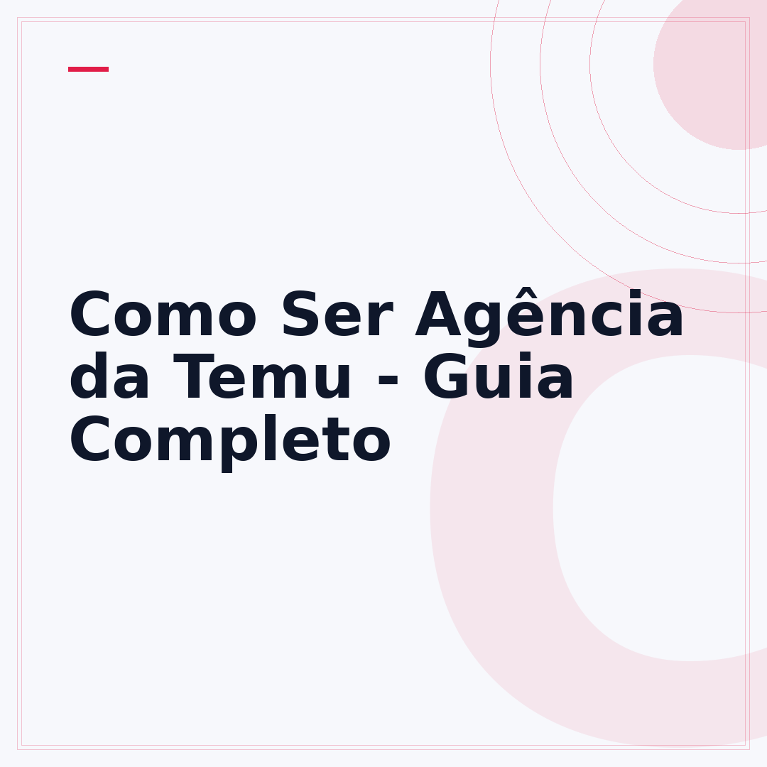 Como Ser Agência da Temu - Guia Completo