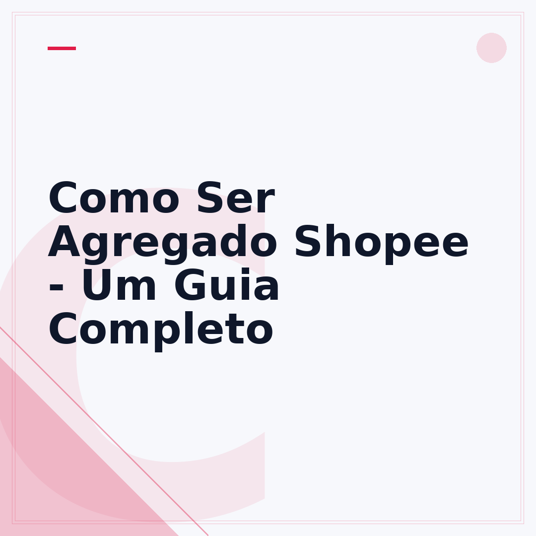 Como Ser Agregado Shopee - Um Guia Completo