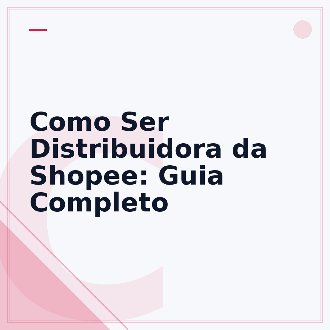 Como Ser Distribuidora da Shopee: Guia Completo
