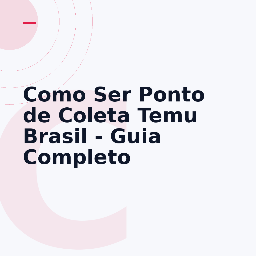 Como Ser Ponto de Coleta Temu Brasil - Guia Completo