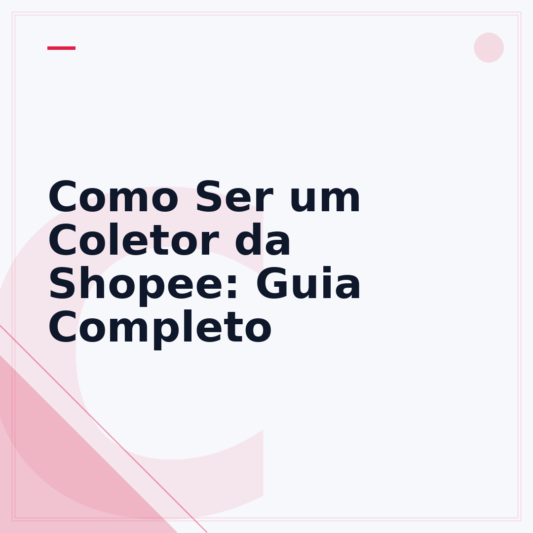 Como Ser um Coletor da Shopee: Guia Completo