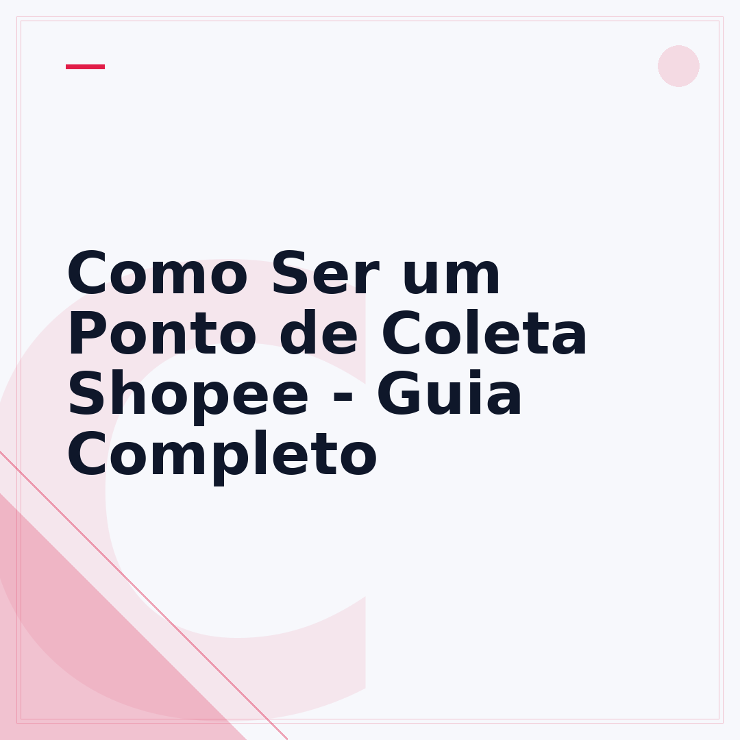 Como Ser um Ponto de Coleta Shopee - Guia Completo