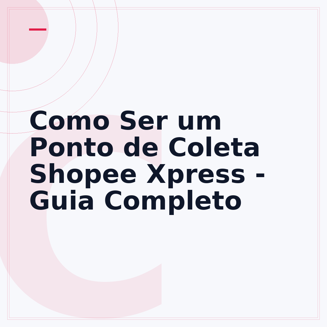 Como Ser um Ponto de Coleta Shopee Xpress - Guia Completo