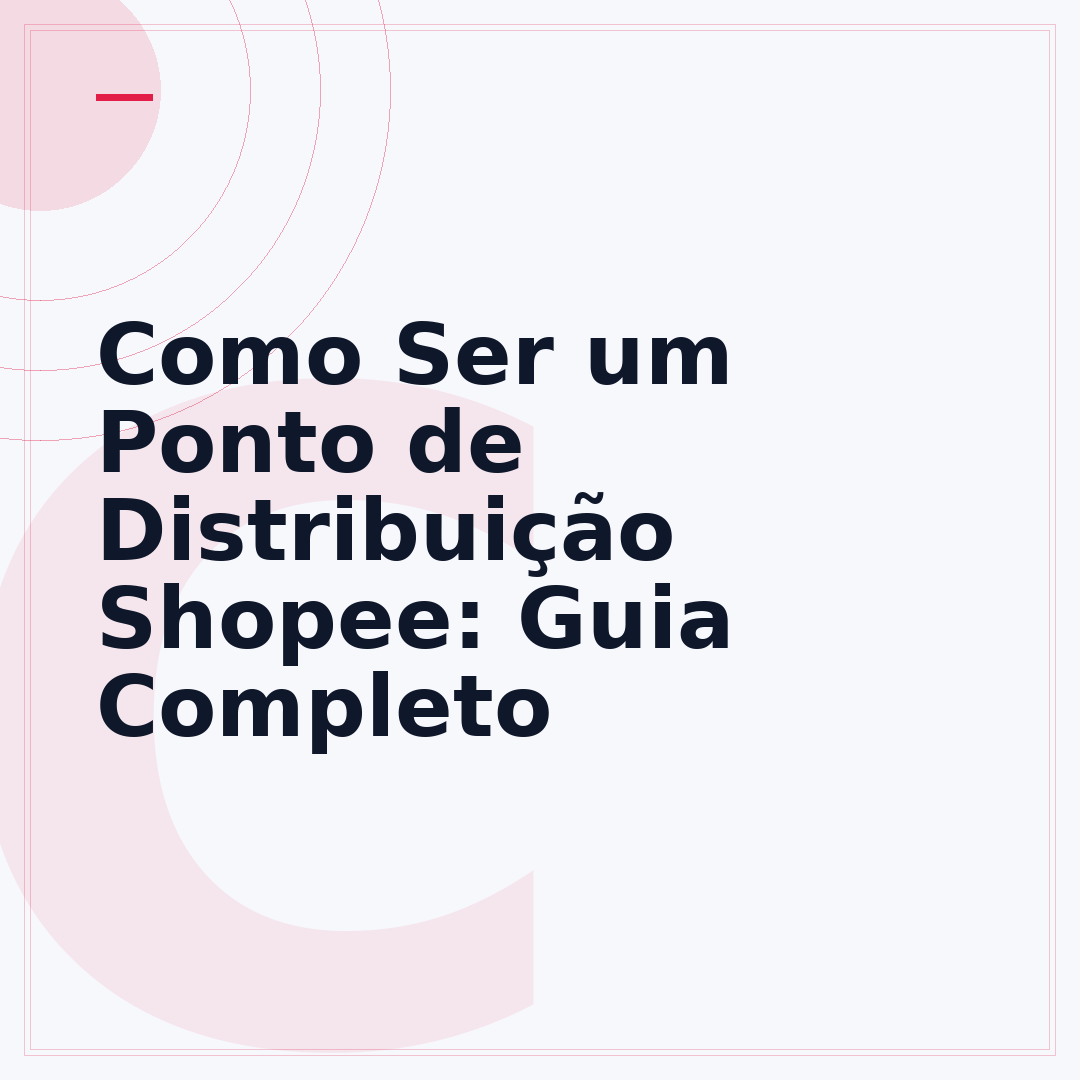 Como Ser um Ponto de Distribuição Shopee: Guia Completo