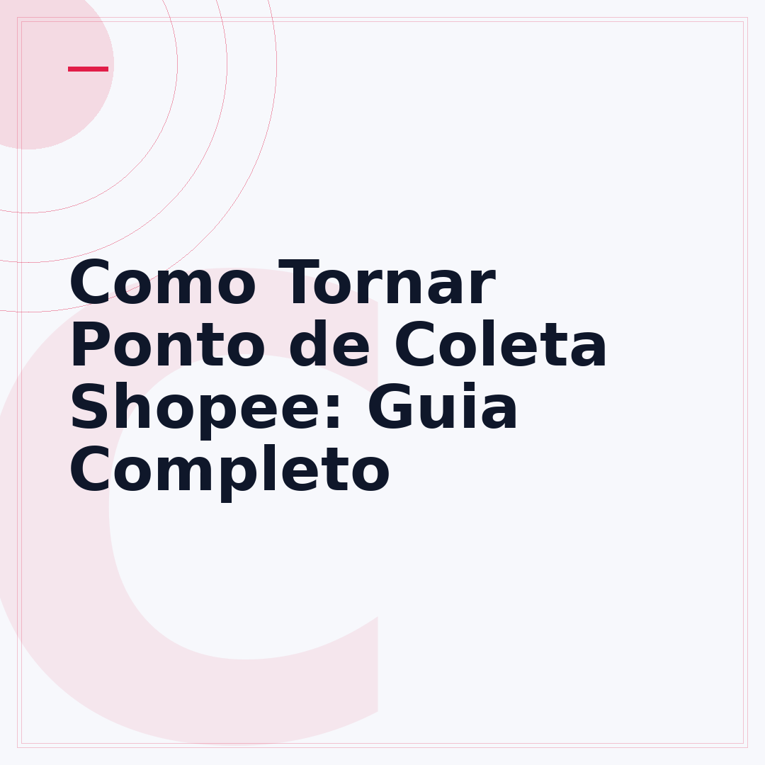 Como Tornar Ponto de Coleta Shopee: Guia Completo