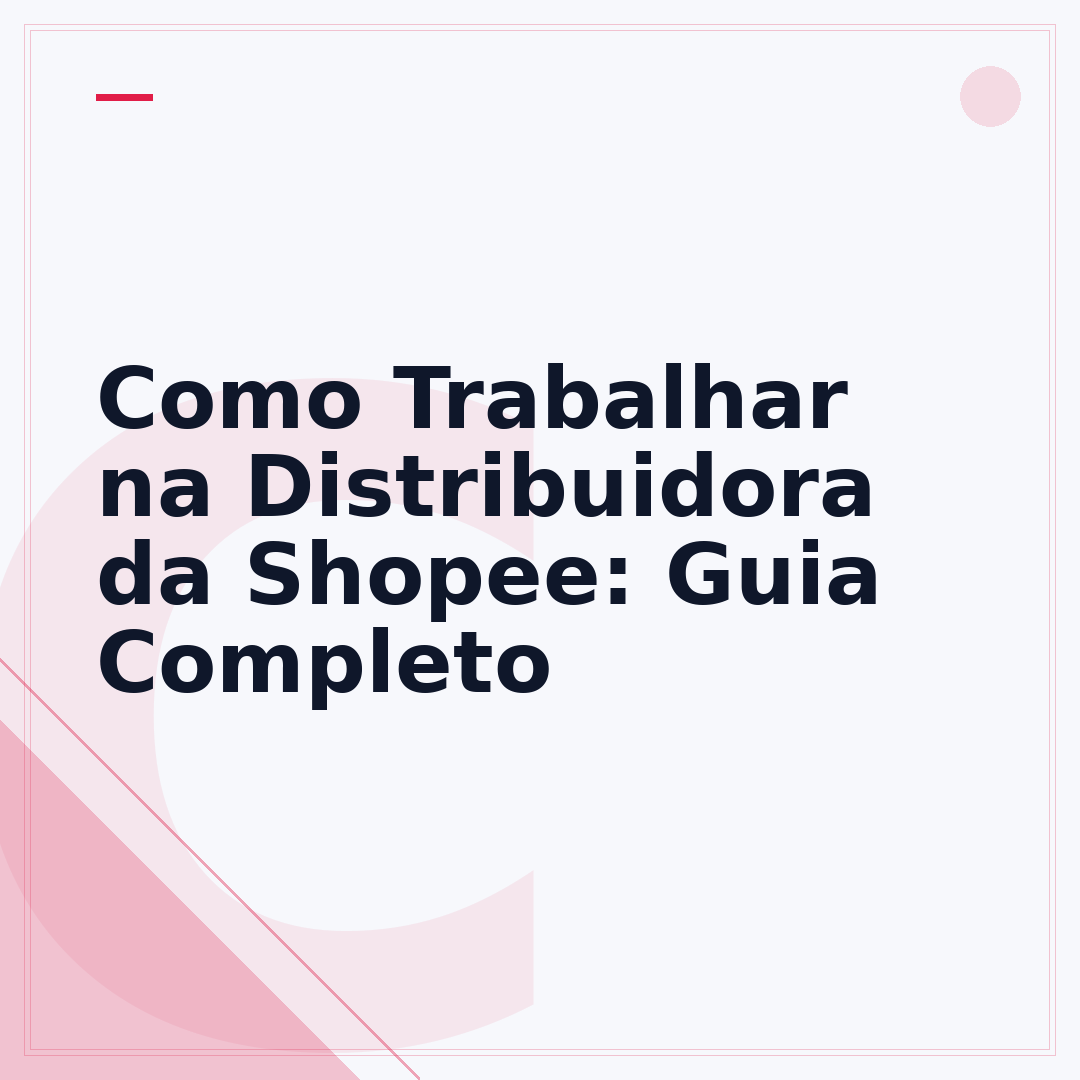 Como Trabalhar na Distribuidora da Shopee: Guia Completo